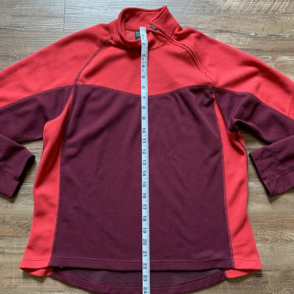 Eastern Mountain Sports Women’s Red Sweater Side Neck Zipper Pullover Large - Picture 6 of 9